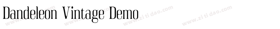 Dandeleon Vintage Demo字体转换